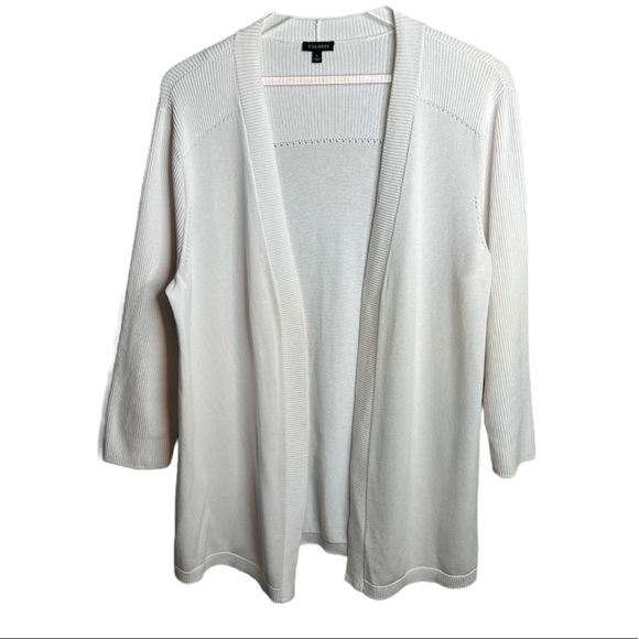 Talbots White Long Sleeve Cardigan Sweater - Picture 1 of 8